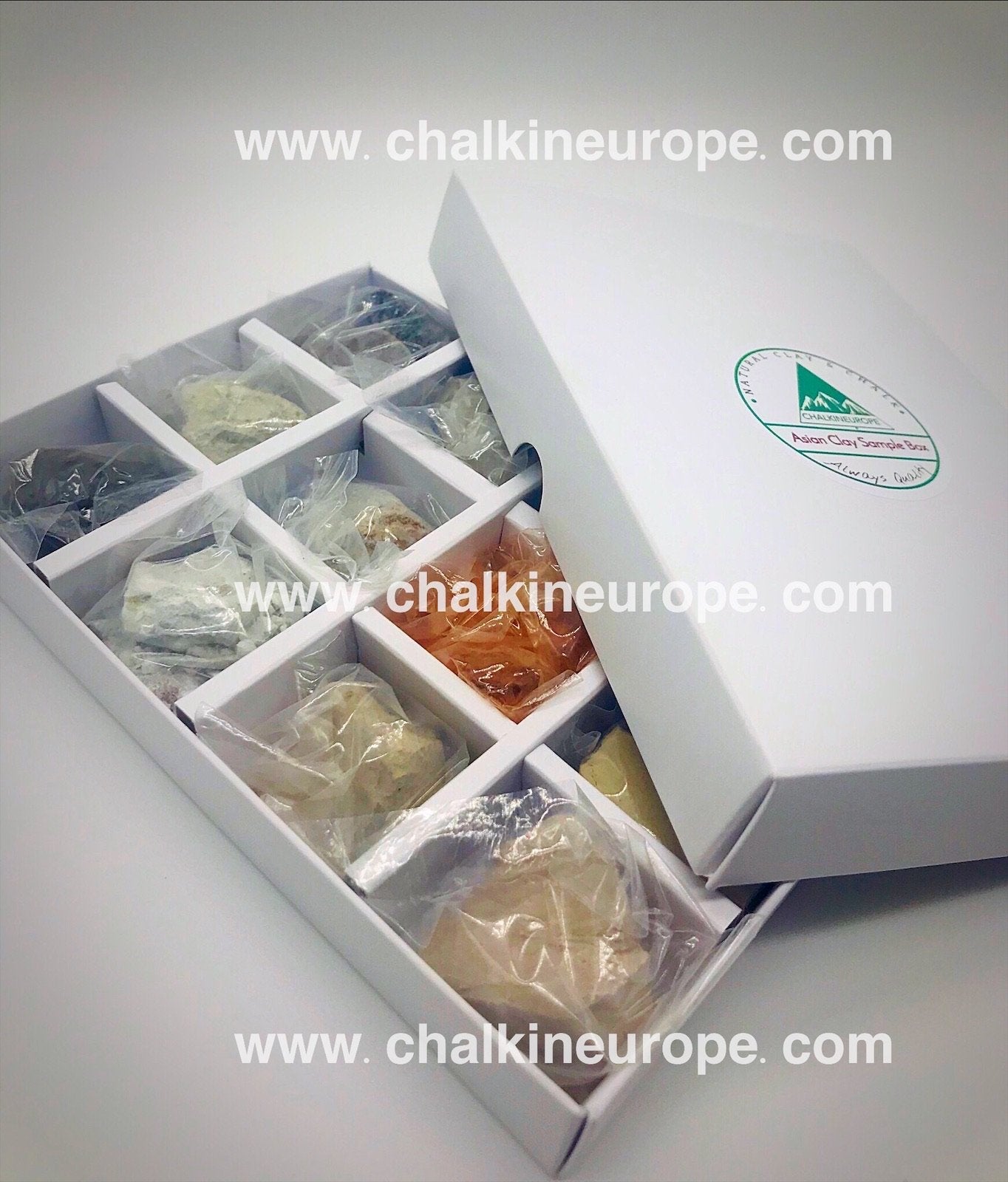 Edible clay samples - Chalkineurope